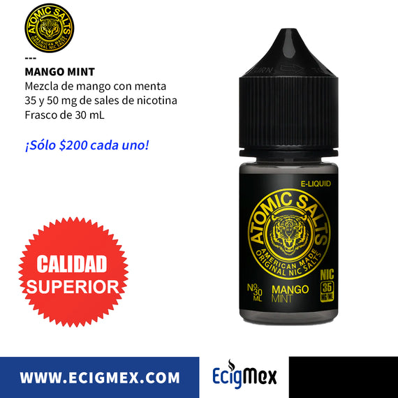 Líquido/ Eliquid Sales de Nic para vapeo Atomic Salts varios sabores 30 mL