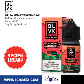 Líquido / Eliquid para vapeo BLVK Unicorn Serie MELON Sales de Nicotina varios sabores 30 mL