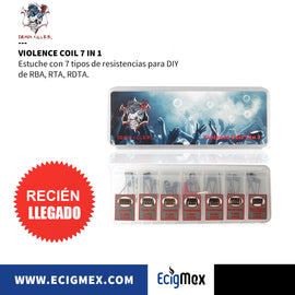 Resistencia para vaporizador Demon Killer Violence Coils Pack de 7 resistencias En 1