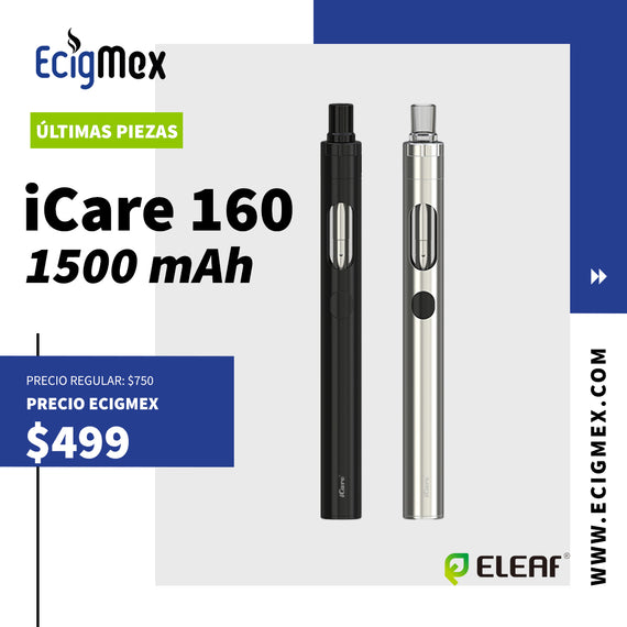 Kit Inicial Eleaf iCare 160 1500 mAh varios colores simple y cómodo de usar