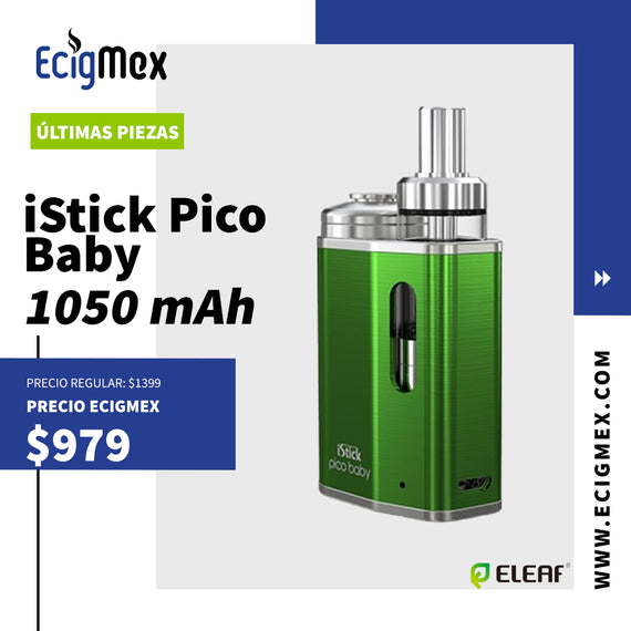 Kit Inicial Eleaf iStick Pico Baby 1050 mAh varios colores con sistema de bloqueo de botones