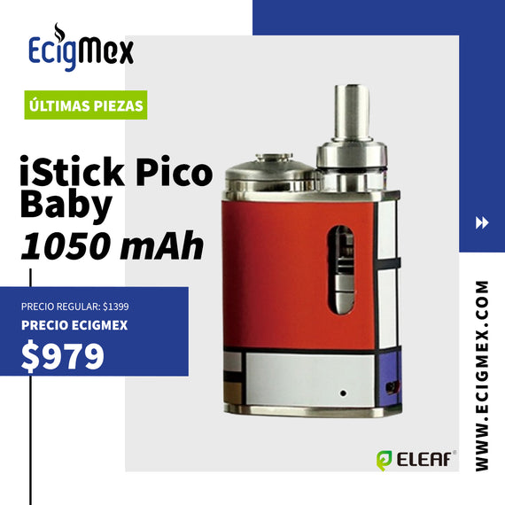 Kit Inicial Eleaf iStick Pico Baby 1050 mAh varios colores con sistema de bloqueo de botones