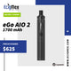 NUEVO Vaporizador All in One Joyetech eGo AIO 2 Pen Kit 1700 mAh Batería Integrada con Nueva BFC Coil