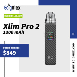 Kit Inicial POD OXVA Xlim PRO 2 Batería integrada 1300 mAh y Potencia de 30W Ideal para Nic Salts Pantalla a Color Ultra HD