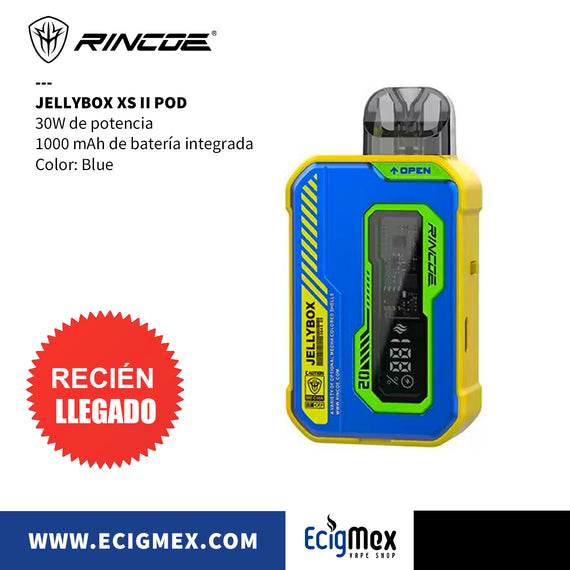 POD Rincoe Jellybox XS II Kit 1000 mAh de Batería 30W de potencia Diseño Retro y colorido