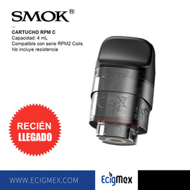 Cartucho Smok para RPM C Pod Mod Capacidad 4 mL Compatible con RPM 2 Coils