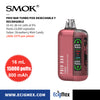 NUEVO POD Desechable SMOK Priv Bar Turbo Batería de 800 mAh Pantalla indicadora de Carga y Líquido Hasta 15,000 Vapeadas y 16 mL de Nic Salts