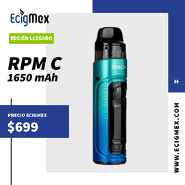 POD MOD Inicial Smok RPM C Batería integrada de 1650 mAh Potencia Hasta 50W Emplea RPM2 Coils Pantalla OLED