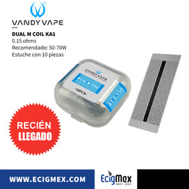 Resistencia Vandy Vape Mesh Coil 0.15 y 0.2 ohms para Kylin M RTA Estuche con 10 piezas