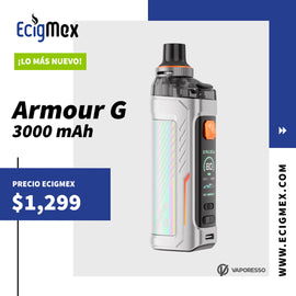 Kit Vaporesso ARMOUR G Hasta 80W de potencia Batería de 3000 mAh Compatible con GTX Coils