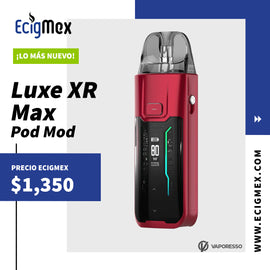 Kit Inicial POD MOD Vaporesso Luxe XR Max 2800 mAh de batería interna Hasta 80W Diseño transparente futurista
