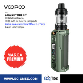 MOD Kit Voopoo Argus MT con UFORCE-L Tank 3000 mAh de batería integrada 100W de potencia Especificación IP68
