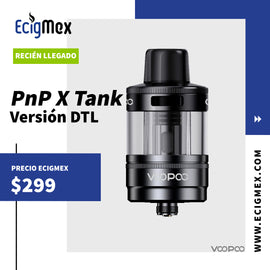 Atomizador Voopoo PnP X Pod Tank Versión DTL Capacidad 5 mL Entrada 510 Nueva Plataforma PnP X Coils