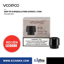 Boquilla Drip Tip para Atomizador electrónico Voopoo Uforce-L Entrada 810