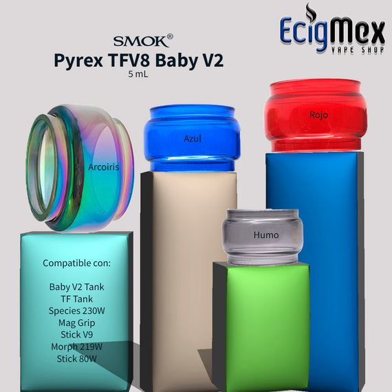 Cristal para cigarro electrónico Smok Pyrex Glass Baby V2 