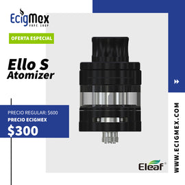 Atomizador Eleaf Ello S Tank Capacidad 2 mL con resistencias HW Potencia para Grandes Nubes ¡Oferta Exclusiva!