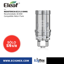 Resistencias para vaporizador Eleaf Series EC varias capacidades