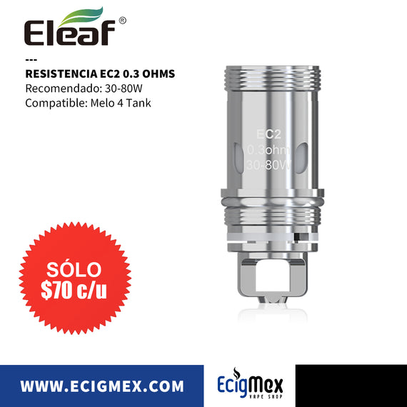 Resistencias para vaporizador Eleaf Series EC varias capacidades