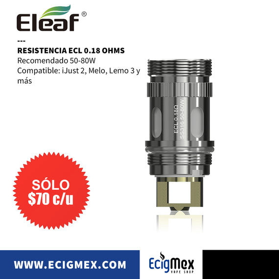 Resistencias para vaporizador Eleaf Series EC varias capacidades