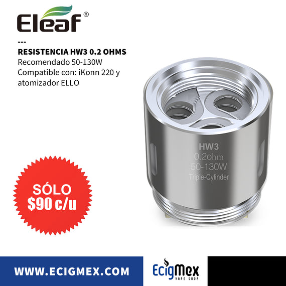 Resistencias para vaporizador Eleaf Serie HW varias capacidades