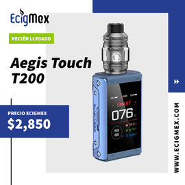 MOD KIT GeekVape Aegis T200 Pantalla Full Touch 200W Potencia y Tecnología IP68 Requiere 2 baterías 18650 Inteligencia Artificial Infinita