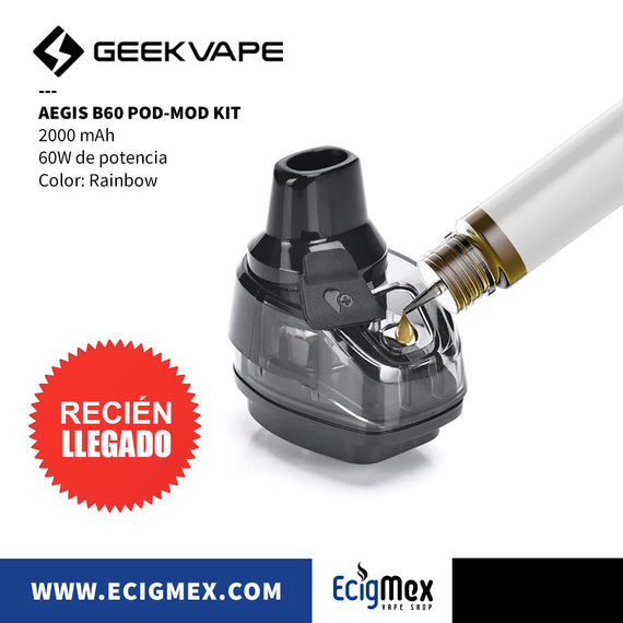 Cartucho GeekVape Aegis B60 Pod 5 mL color negro traslúcido