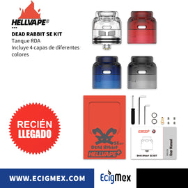 Atomizador Hellvape Modelo Dead Rabbit SE RDA Kit Tank Reconstruible con 4 capas de diferente color