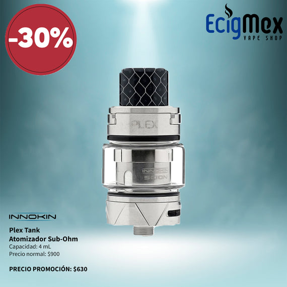 Atomizador Sub-Ohm Innokin Plex Tank elegante capacidad 4 mL