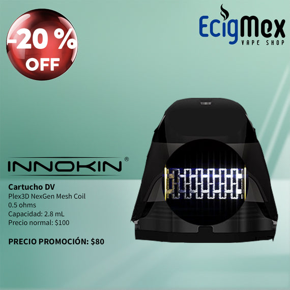 Cartucho para cigarro electrónico Innokin DV con capacidad de 2.8 mL