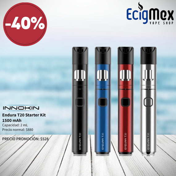 Kit Vape Innokin Endura T20 1500 mAh varios colores estilo pluma