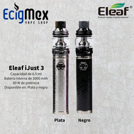 Equipo Vaporizador Eleaf iJust 3 3300 mAh varios colores con resistencias Net y Multihole