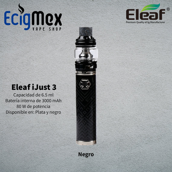 Equipo Vaporizador Eleaf iJust 3 3300 mAh varios colores con resistencias Net y Multihole