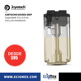 Cartucho para Pod Vaporizador Joyetech Exceed Grip compatible con sales de nicotina