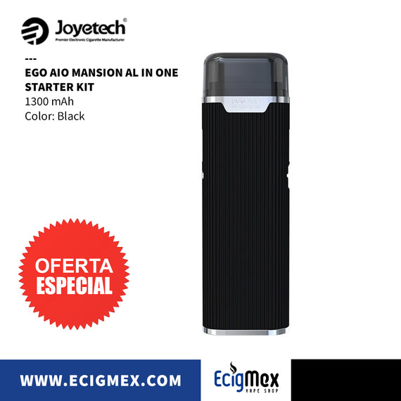 Kit Inicial POD Joyetech eGo AIO Mansion 1300 mAh varios colores con 7 luces indicadoras