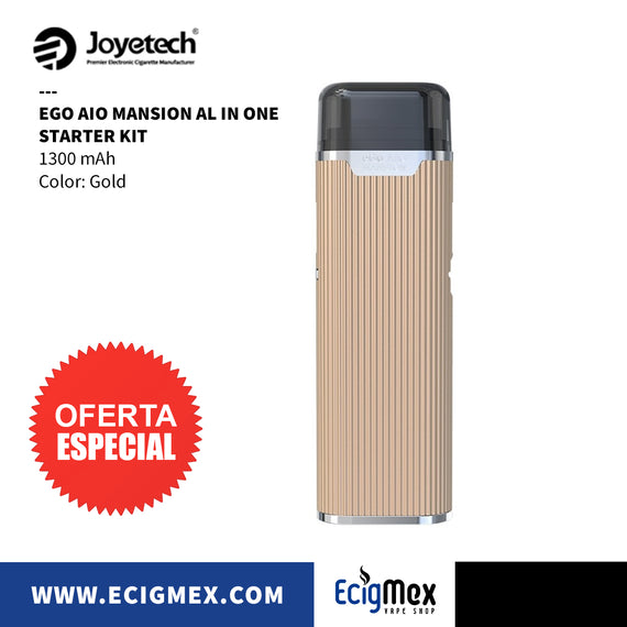 Kit Inicial POD Joyetech eGo AIO Mansion 1300 mAh varios colores con 7 luces indicadoras