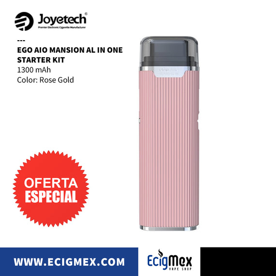 Kit Inicial POD Joyetech eGo AIO Mansion 1300 mAh varios colores con 7 luces indicadoras