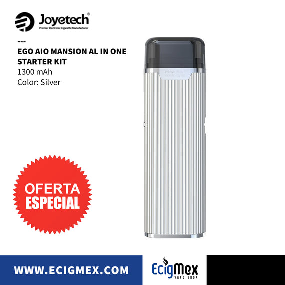 Kit Inicial POD Joyetech eGo AIO Mansion 1300 mAh varios colores con 7 luces indicadoras