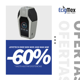 BOX MOD Joyetech EKEE 2000 mAh hasta 80 W de potencia varios colores fácil de usar y transportar