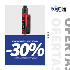 Kit Inicial Joyetech eVic Primo SE 80W de Potencia y ProCore SE Tank Requiere batería 18650 Color Rojo