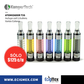 Atomizador Kangertech T3S Coil 1.8 ohms Capacidad 3 mL fácil de usar