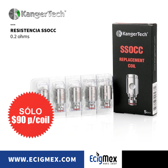 Resistencia para vaporizador Kangertech Serie SSOCC varias capacidades
