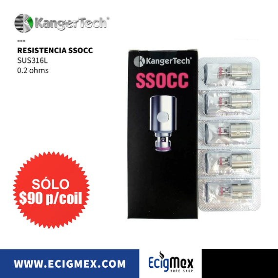 Resistencia para vaporizador Kangertech Serie SSOCC varias capacidades