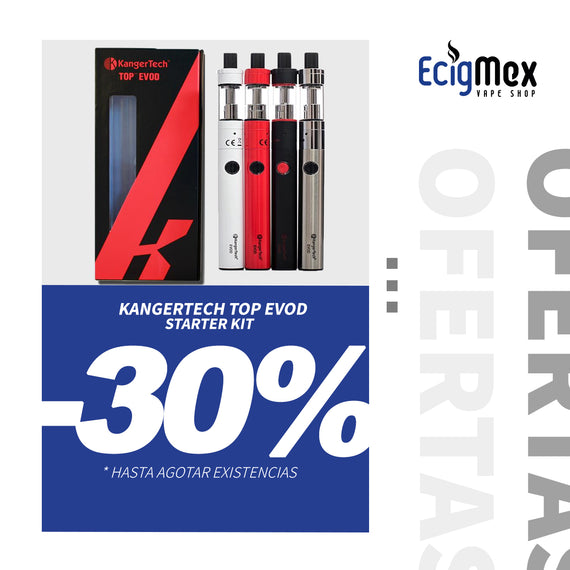Kit Inicial Kangertech Top Evod 650 mAh Batería Integrada varios colores económico y fácil de usar