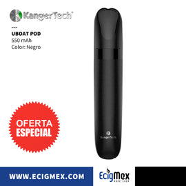 POD Kangertech Uboat 550 mAh Batería Integrada color negro con una línea suave y liviana