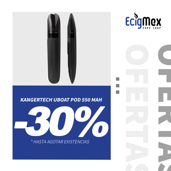 POD Kangertech Uboat 550 mAh Batería Integrada color negro con una línea suave y liviana