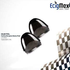 Cartucho para POD Oukitel Nano con capacidad de 2 mL