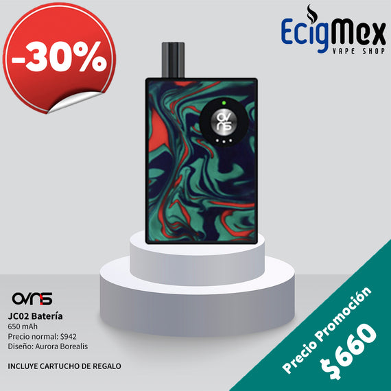 Batería MOD JC02 Ovns 650 mAh Varios colores para concentrados