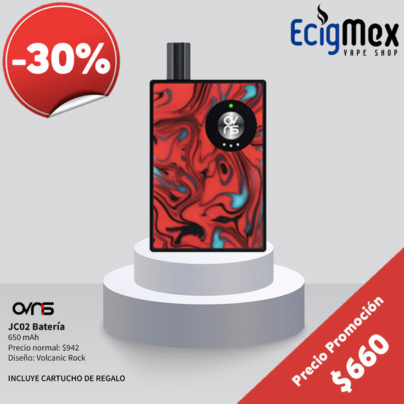Batería MOD JC02 Ovns 650 mAh Varios colores para concentrados