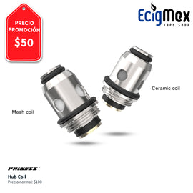 Resistencia para Vaporizador Phiness Hub Pod varias capacidades Mesh y Ceramic