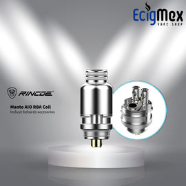 Resistencia para vaporizador Rincoe AIO Mesh y RBA Coils para Manto AIO 80W